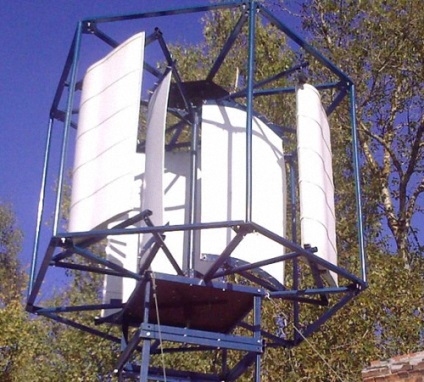 Házi mini szélgenerátor, épület portál