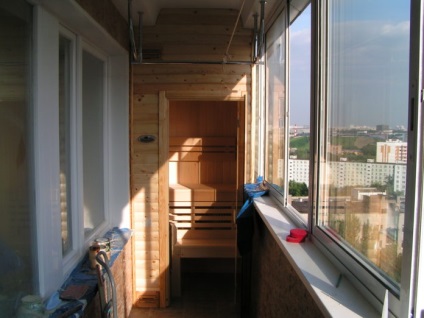 Szauna az erkélyen (loggia) saját kezűleg - a használati és fotó stroypomoschnik