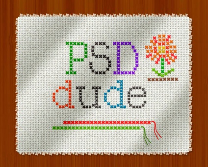 Készítsen hímzés kereszthatást Photoshop (kereszt) Készítsen keresztszemes hatása a Photoshop