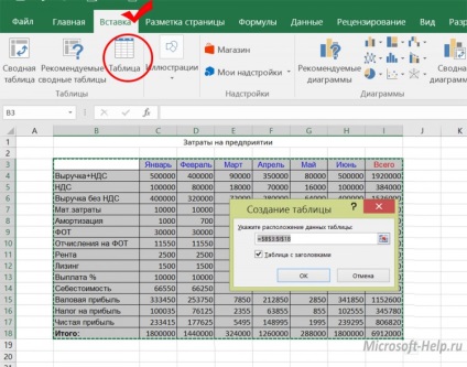 Mi hozhat létre és törölhet táblázatokat Excel - segít Word és az Excel