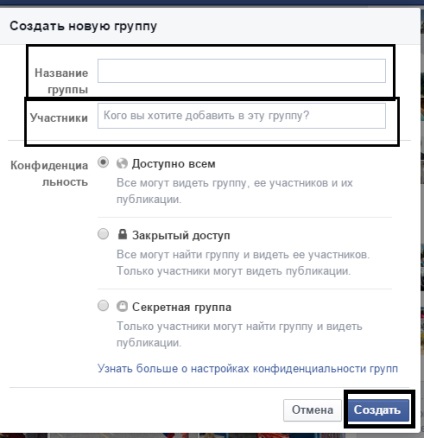 A közösség létrehozása a facebook (saját) A közösség létrehozása a facebook