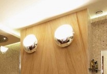 Lámpák szakaszon mennyezet a fürdőszobában Hogyan válasszuk ki és telepítse a (fotó)