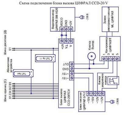 Connection Diagram kaputelefonos zárral, hogyan védheti meg otthon