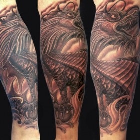 sárkány tetoválás