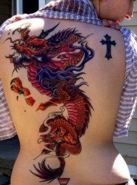 Sárkány Tattoo - fotó 50 (fekete sárkány tetoválás) Sárkány Tattoo - fotó 50