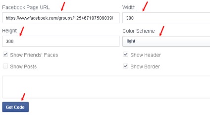 Állítsa be a widget a facebook oldalon
