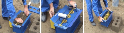 Vibrostanok a blokkok gyártása állítható össze a kezüket arra hulladék anyagok