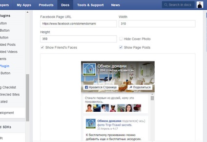 facebook csoport widget a helyszínen