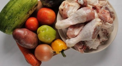 Khashlama csirke burgonyával - lépésről lépésre recept fotók a (burgonya) Khashlama csirke burgonyával - lépésről lépésre recept fotók