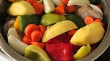 Khashlama csirke burgonyával - lépésről lépésre recept fotók a (kulináris) Khashlama csirke burgonyával - lépésről lépésre recept fotók