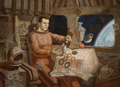 Yuri Gagarin, az első űrhajós, a menüben (az űrhajós) Yuri Gagarin, az első űrhajós, a menü
