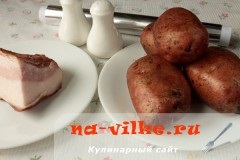 Sült krumpli szalonnával fóliában - a recept egy fotó