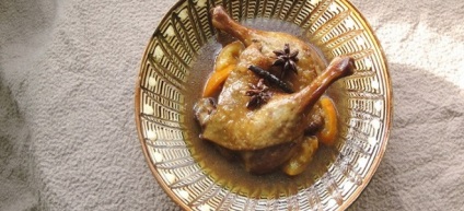 Pörkölt narancs (Sült csirke narancs) grillezett narancs