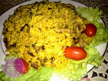 Sült rizs hús - recept a vacsora