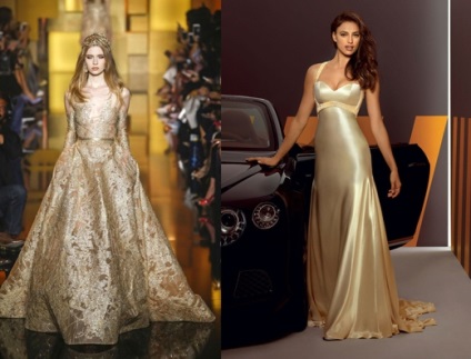 Arany ruha - 90 divatfotó és ezek kombinációi