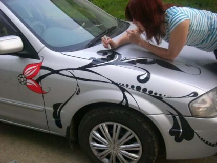 Airbrushing az autó