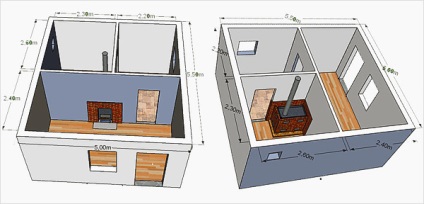 Bath pórusbeton projektek saját kezűleg, áttekintésre, dekoráció