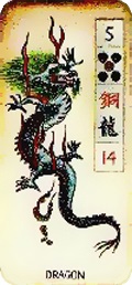 Rapid jóslás mahjong - texte kártya sárkány