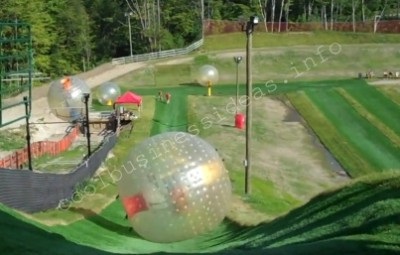 Zorbing üzleti tervet, a labda szett és gidrozorbing