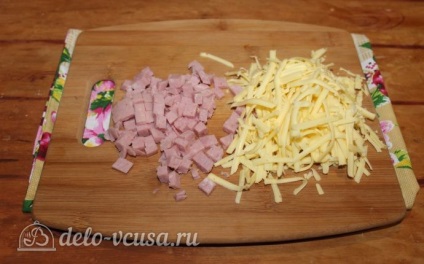 Palacsinta sonkával és sajttal recept egy fotó - egy lépésről lépésre főzés palacsinta sonkával és sajttal