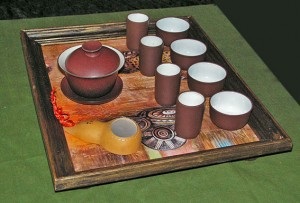 Tea asztal kezével (a tálca teaszertartás), édes otthon - Kézzel készített kézműves ötletek