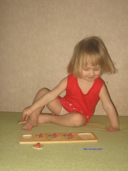 Mi a keret-betét Montessori és hogyan kell játszani vele, szemével anyák