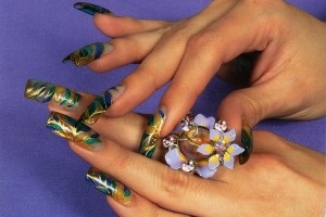 Nails tervezés Akvárium - tartós manikűr szép körmök - kiegészíti a képet