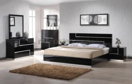 Hálószoba kialakítása sötét színű bútorok - egy játék, a kontrasztok és stílusok