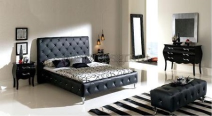 Hálószoba kialakítása sötét színű bútorok - egy játék, a kontrasztok és stílusok