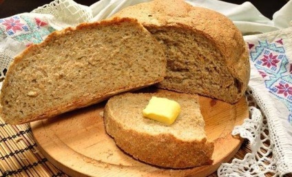 Házi kenyér korpát a kemencében - lépésről lépésre recept fotók