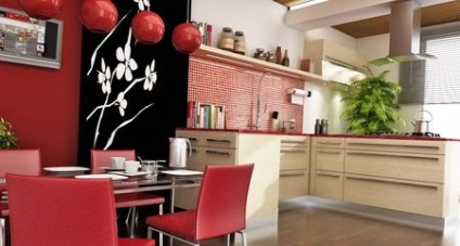 Ötletek konyha kialakítása a kínai stílusban fotó lehetőségek