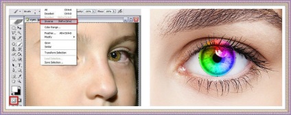 Változás szemszín photoshop részletes útmutatást