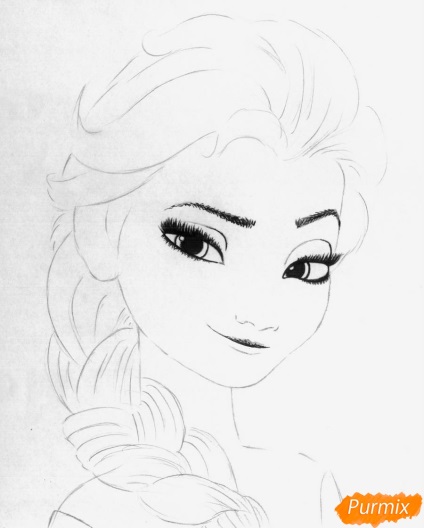Hogyan kell felhívni a portré Elsa ceruzák szakaszok