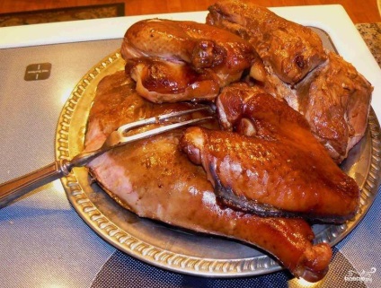 Füstölt csirke a smokehouse - lépésről lépésre recept fotók