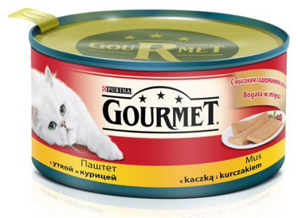 Gourmet macskaeledel (gourmet), annak leírása és vélemények