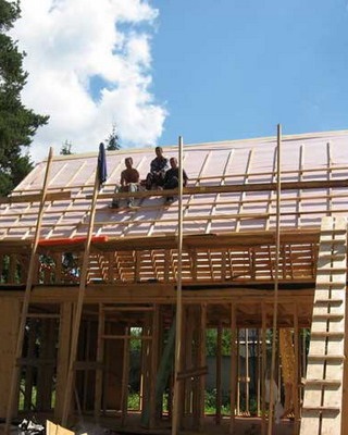 A tető keret ház fotó és videó frame ház lapos, ferde és manzárdtetővel