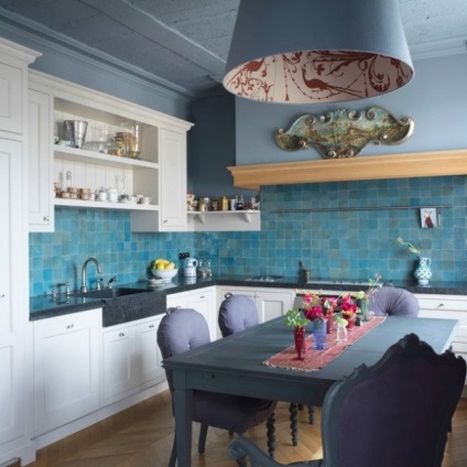 Kitchen egy tengeri stílusban (42 fotó) aqua, különösen belsőépítészeti saját kezűleg
