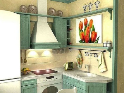 Egy kis hangulatos konyha és lakberendezési fotó
