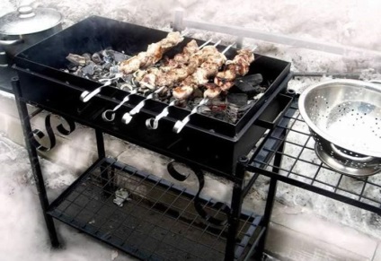 Barbecue saját kezűleg a fém optimális méretek, rajzok, fotók