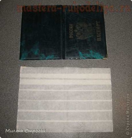Mester osztályban decoupage fedezetet egy útlevél