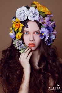 Oktatási virágok szövetből Alena Abramova