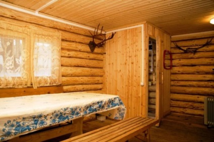 Befejezés lehetőséget belül a fürdő belső terét a szauna és relaxációs szoba, videó és fotók
