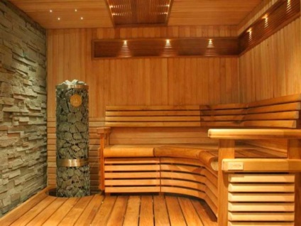 Befejezés lehetőséget belül a fürdő belső terét a szauna és relaxációs szoba, videó és fotók