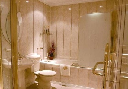 Díszítő fürdőszoba műanyag panelek fotó-design javítás pvc