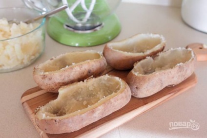 Sült burgonya fóliában a sütőben - lépésről lépésre recept fotók