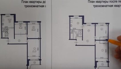 Újratervezés két hálószobás lakás a hazai sorozat P-44 (lakások) Újratervezés két hálószobás lakás a hazai sorozat P-44