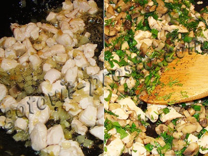 Kagyló csirkével és gombával - egyszerűen főzni