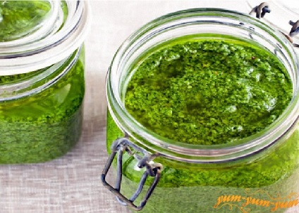 Recept és fotó olasz saláta Caprese pesto szósszal, hogyan kell főzni