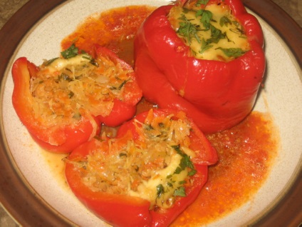 Recept hogyan kell elkészíteni az ízletes töltött paprika