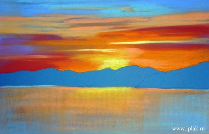 Rajz szakaszait pasztell tájkép naplementekor! Blog - egy blog a művész Plaksinoy Iriny